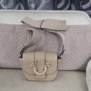 True Religion Taupe Crossbody Bag